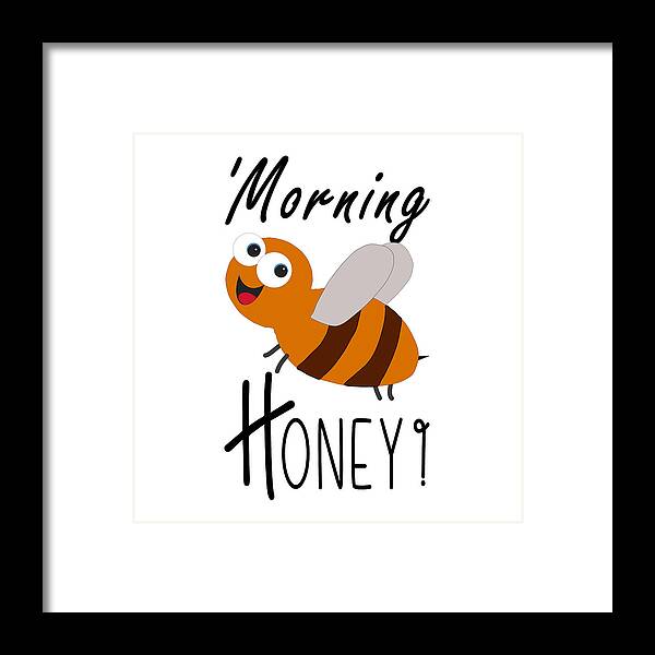 Morning Honey Framed Print featuring the digital art Morning Honey Bee by Bob Pardue