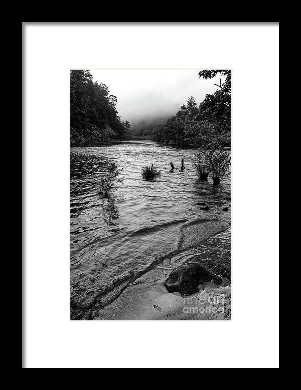 Black And White Framed Print featuring the photograph Morning Fog #1 by Phil Perkins