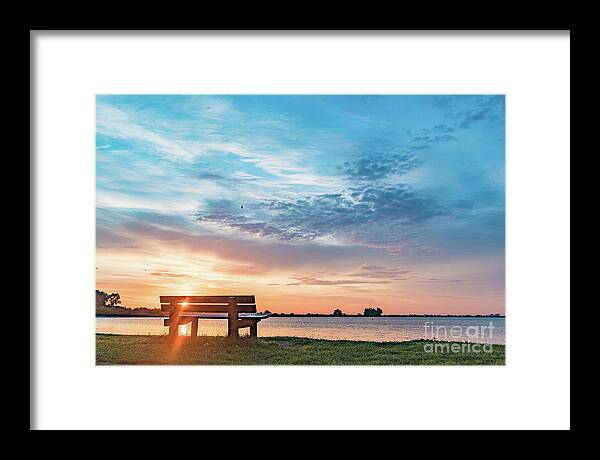 Bench Framed Print featuring the photograph Morning has broken-2 #1 by Casper Cammeraat