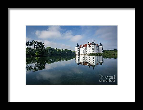 Glücksburg Castle Framed Print featuring the photograph Gluecksburg Castle-Morning Reflections by Eva Lechner