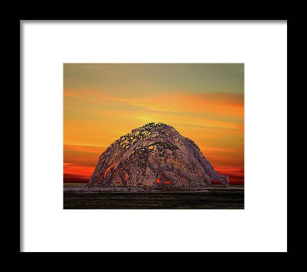 Barbara Snyder Framed Print featuring the photograph Morro Rock 3007 #1 by Barbara Snyder