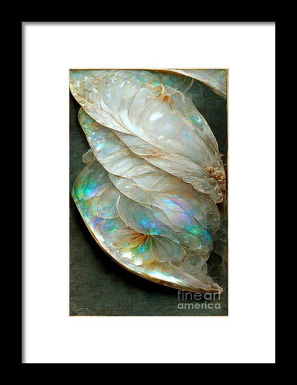 Mother Of Pearl Framed Print featuring the digital art Mother of pearl #1 by Sabantha