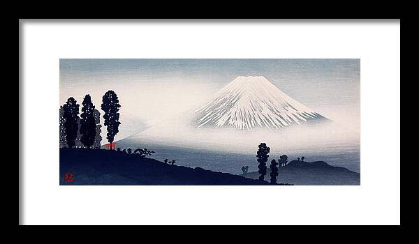 Hiroaki Takahashi Framed Print featuring the painting Mount Fuji #1 by Hiroaki Takahashi