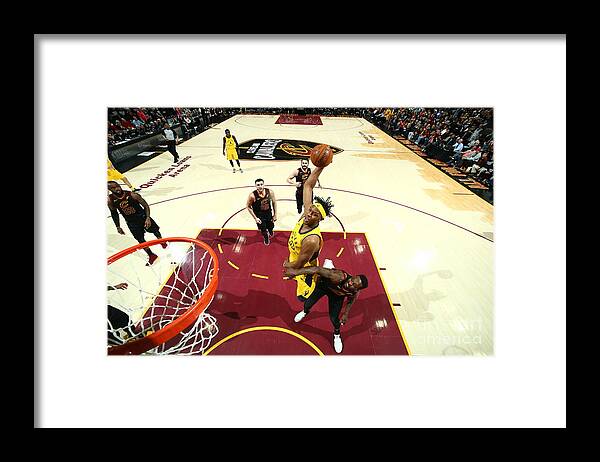 Playoffs Framed Print featuring the photograph Myles Turner by Nathaniel S. Butler