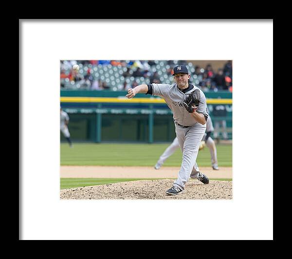 People Framed Print featuring the photograph New York Yankees v Detroit Tigers #1 by Dave Reginek