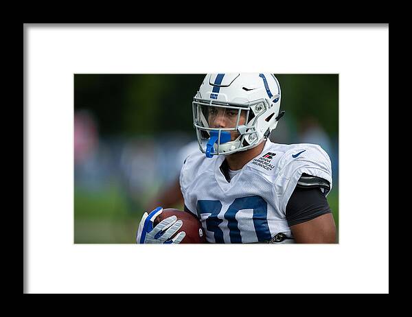 Indianapolis Colts Framed Print featuring the photograph NFL: AUG 03 Colts Training Camp #1 by Icon Sportswire