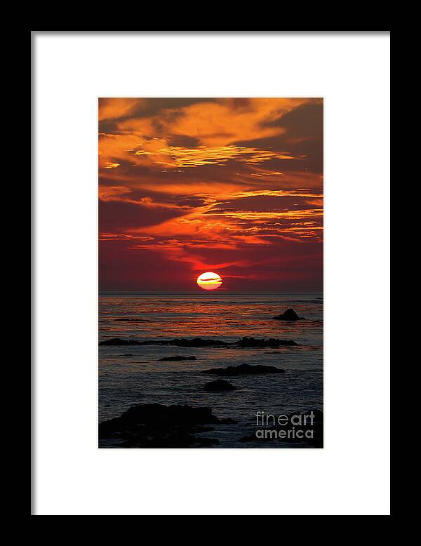 Sunset Framed Print featuring the photograph Orange Sunset #2 by Vivian Krug Cotton