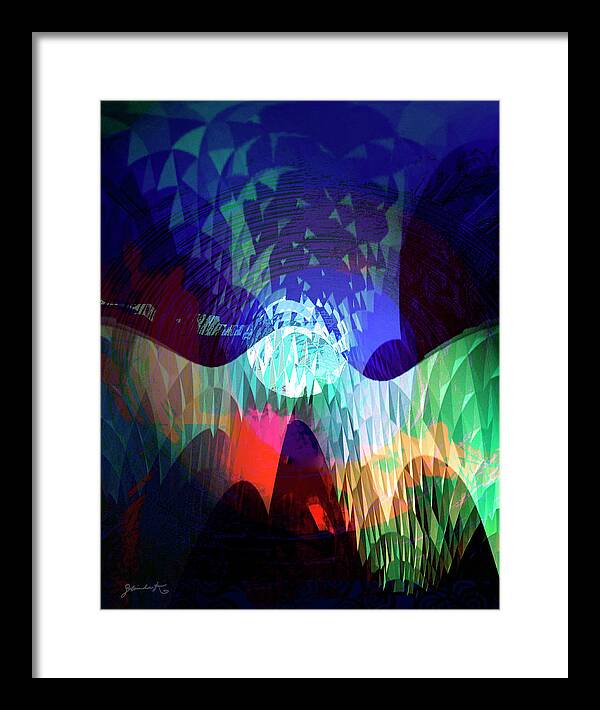 Abstract Framed Print featuring the digital art Our Colorful World #1 by Gerlinde Keating