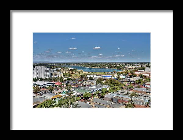 Bunbury Framed Print featuring the photograph Over the Rooftops, Bunbury, Western Australia #1 by Elaine Teague
