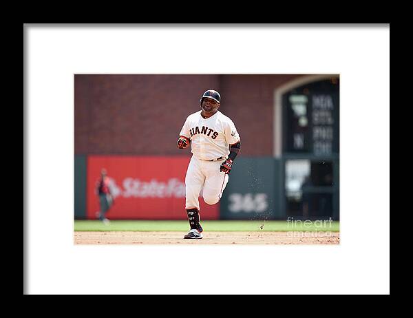 San Francisco Framed Print featuring the photograph Pablo Sandoval by Ezra Shaw