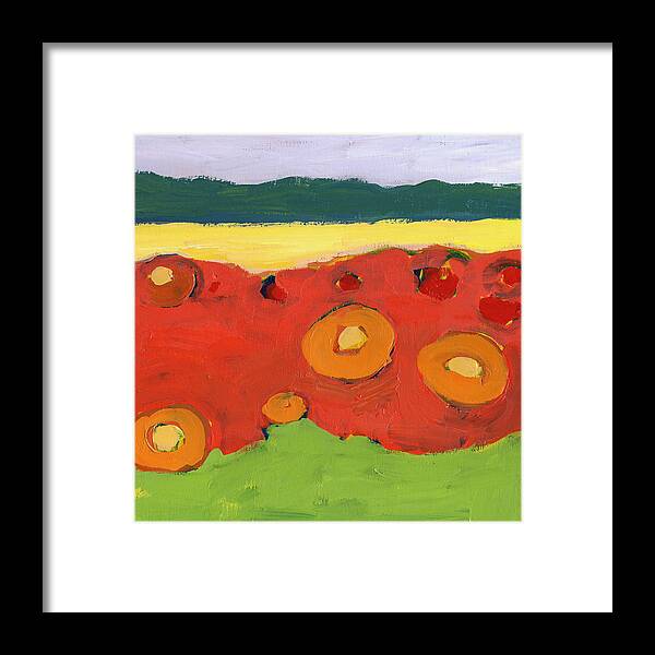 Abstract Framed Print featuring the painting Painted Valley No 1 by Jennifer Lommers