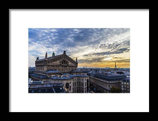 France Framed Print featuring the photograph Panorama of Paris, France #1 by Fabiano Di Paolo