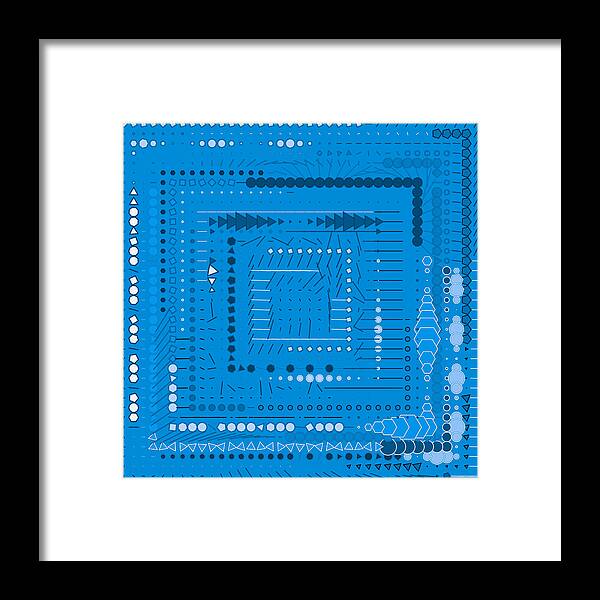 Abstract Framed Print featuring the digital art Pattern 10 by Marko Sabotin