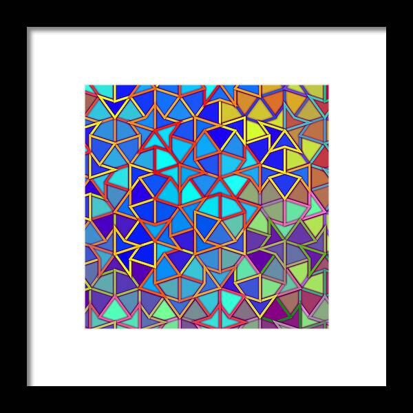Abstract Framed Print featuring the digital art Pattern 13 by Marko Sabotin
