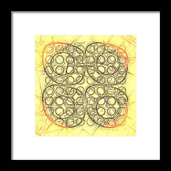 Abstract Framed Print featuring the digital art Pattern 20 #1 by Marko Sabotin