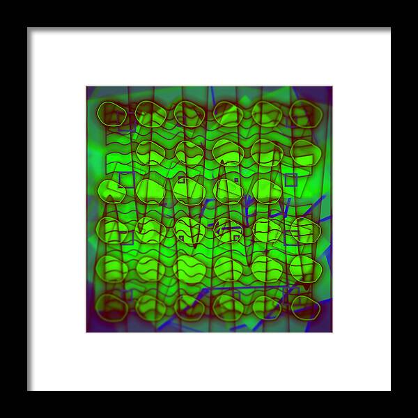 Abstract Framed Print featuring the digital art Pattern 25 by Marko Sabotin