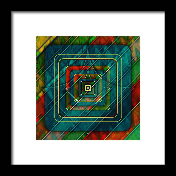 Abstract Framed Print featuring the digital art Pattern 26 by Marko Sabotin