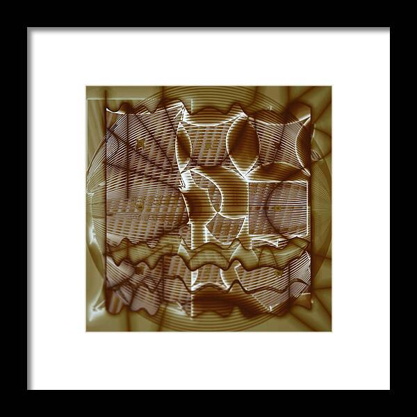 Abstract Framed Print featuring the digital art Pattern 28 by Marko Sabotin