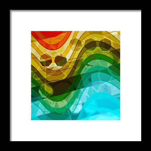 Abstract Framed Print featuring the digital art Pattern 29 by Marko Sabotin
