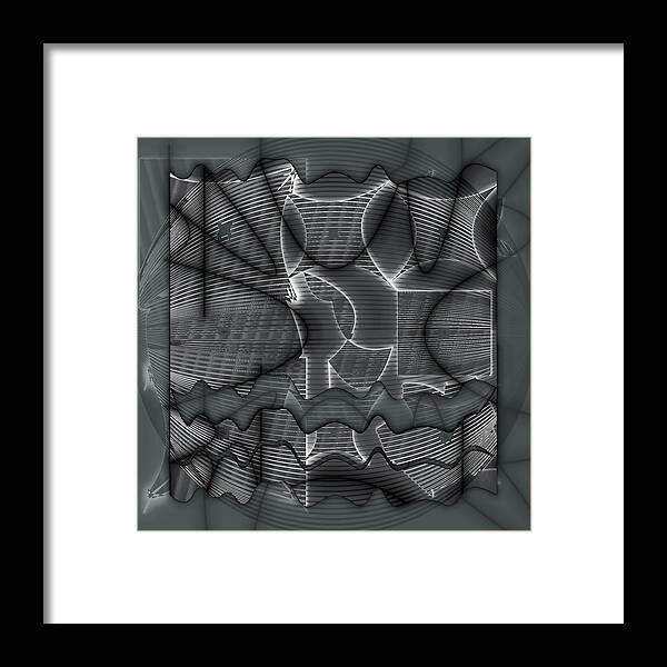 Abstract Framed Print featuring the digital art Pattern 34 by Marko Sabotin