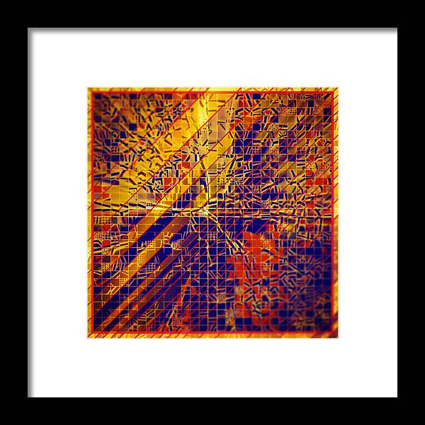 Abstract Framed Print featuring the digital art Pattern 36 #1 by Marko Sabotin