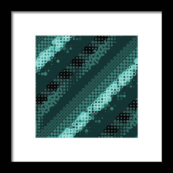 Abstract Framed Print featuring the digital art Pattern 42 by Marko Sabotin