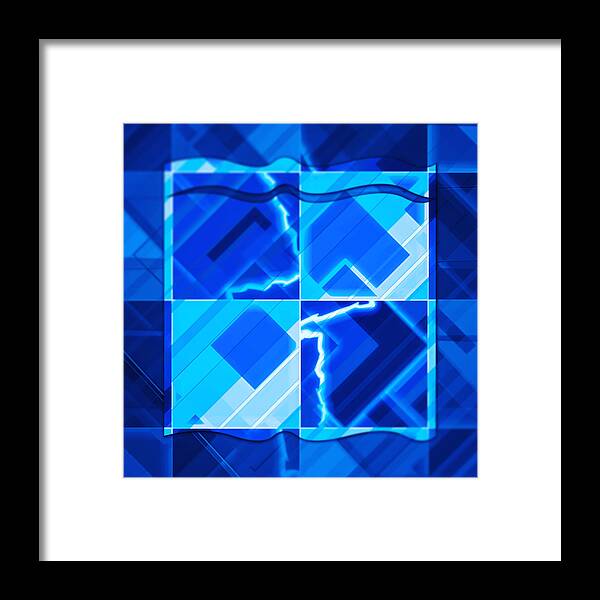 Abstract Framed Print featuring the digital art Pattern 48 by Marko Sabotin