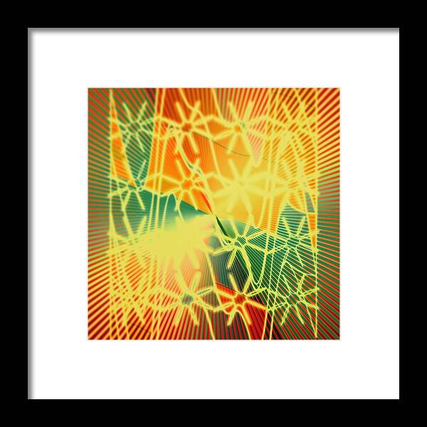 Abstract Framed Print featuring the digital art Pattern 50 by Marko Sabotin