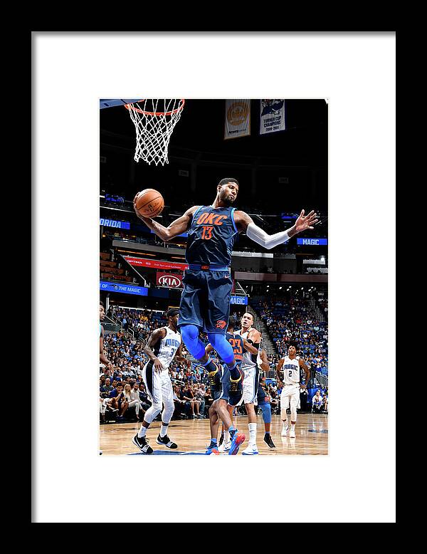 Nba Pro Basketball Framed Print featuring the photograph Paul George by Fernando Medina