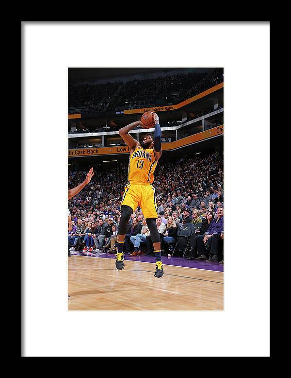 Nba Pro Basketball Framed Print featuring the photograph Paul George by Rocky Widner
