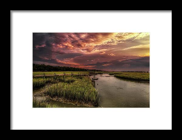 Pawley's Island Framed Print featuring the photograph Pawley's Island Sunset #1 by Mountain Dreams