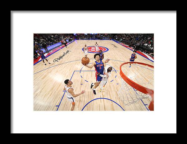 Cade Cunningham Framed Print featuring the photograph Phoenix Suns v Detroit Pistons #1 by Brian Sevald