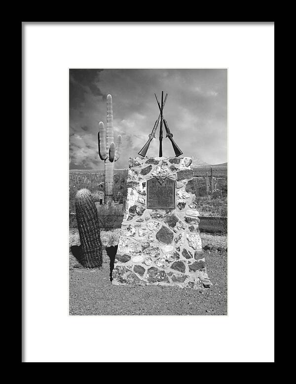 Memorial Framed Print featuring the photograph Picacho Pass Mormon Memorial #3 by Chris Smith