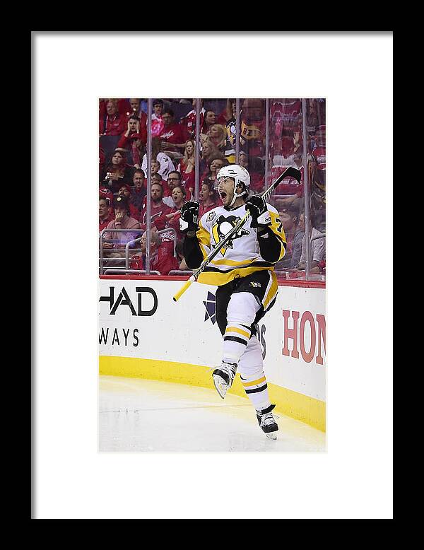 Playoffs Framed Print featuring the photograph Pittsburgh Penguins v Washington Capitals - Game Two #1 by Patrick McDermott