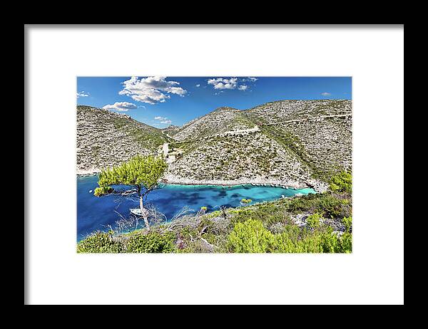 Porto Framed Print featuring the photograph Porto Vromi in Zakynthos, Greece #1 by Constantinos Iliopoulos