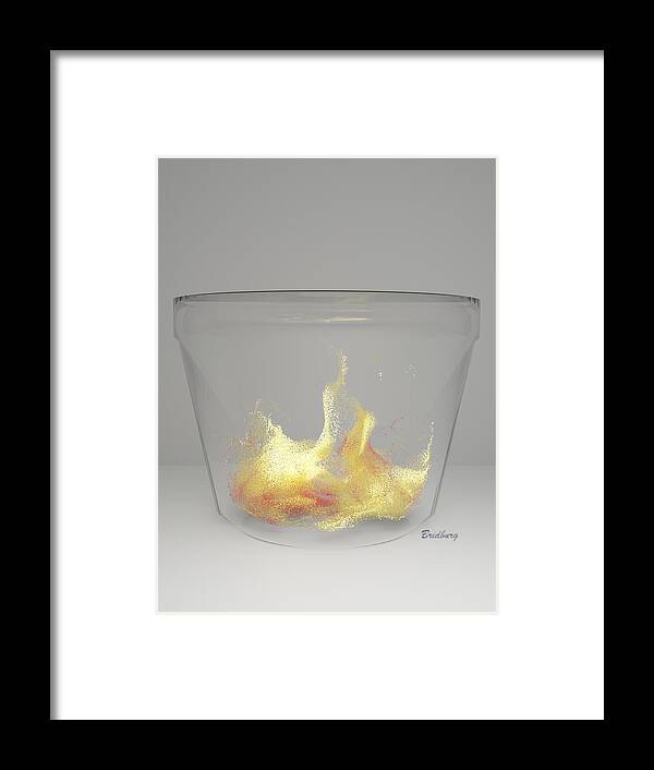 Nft Framed Print featuring the digital art 1 Pot Waves by David Bridburg