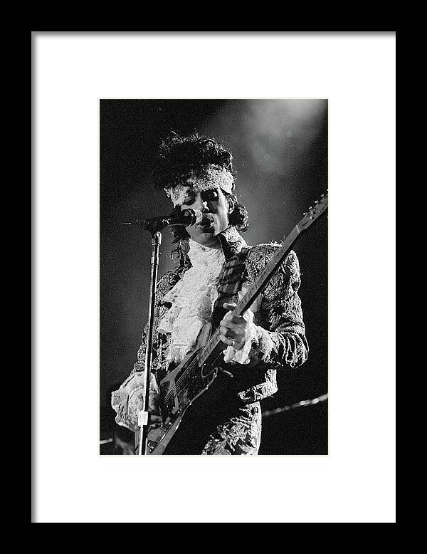 Celebrity Framed Print featuring the photograph Prince Close-Up #2 by Dmi