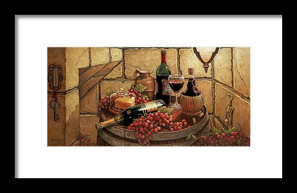 Traditional Decorative Art Framed Print featuring the painting Private Reserve #1 by Janet Kruskamp
