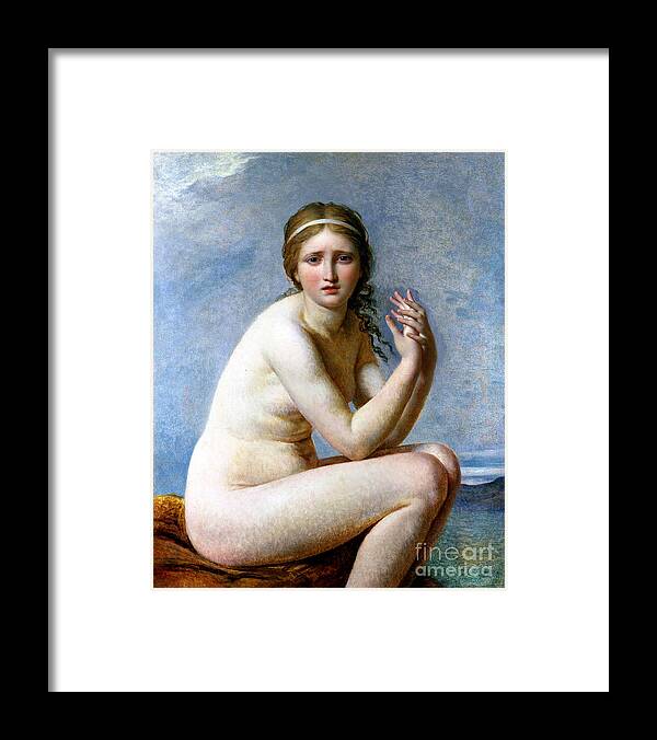 Jacques-louis David Framed Print featuring the painting Psyche abandoned #1 by Jacques-Louis David