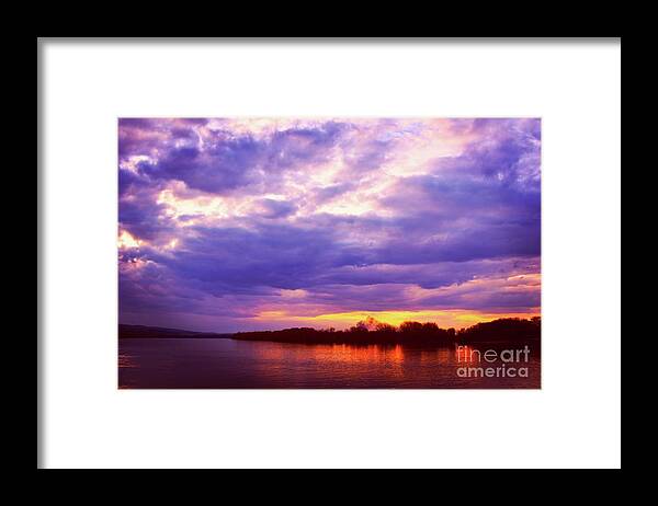 Sunset Magic Framed Print featuring the photograph Purple Clouds of The Sunset #1 by Leonida Arte