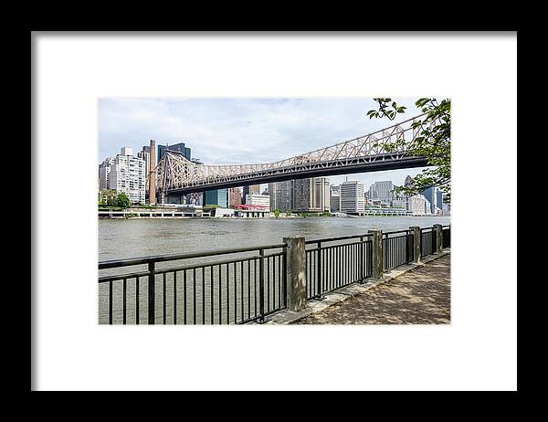 New York Framed Print featuring the photograph Queensborough bridge #1 by Alberto Zanoni