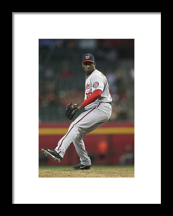 Relief Pitcher Framed Print featuring the photograph Rafael Soriano by Christian Petersen