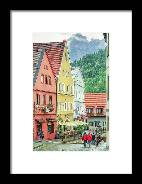 Germany Framed Print featuring the photograph Rainy Day in Fussen #1 by Betty Eich