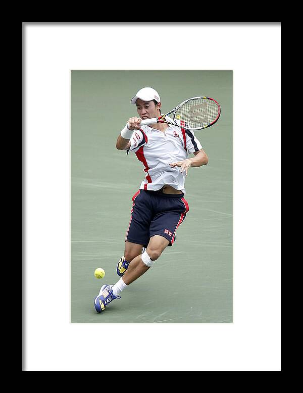 Tennis Framed Print featuring the photograph Rakuten Open - Day 2 #1 by Kiyoshi Ota