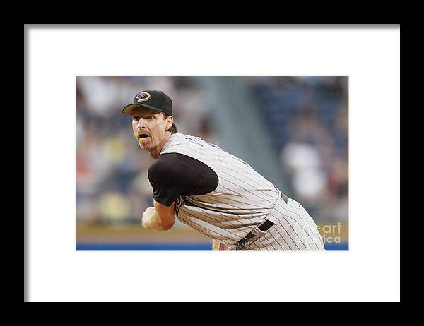 Atlanta Framed Print featuring the photograph Randy Johnson #1 by Edward M. Pio Roda