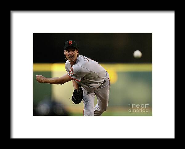 People Framed Print featuring the photograph Randy Johnson #1 by Otto Greule Jr