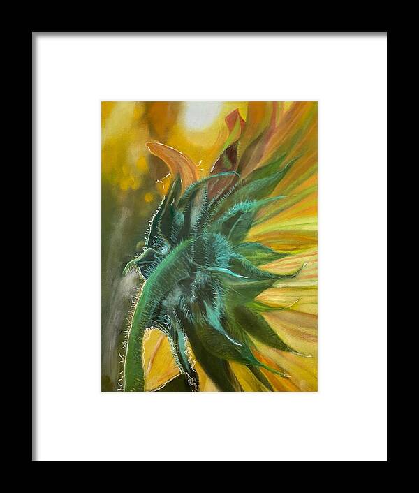Sunrays Framed Print featuring the painting Reaching for the Sun by Juliette Becker