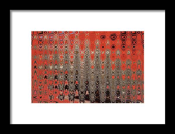 Red And Black Abstract Framed Print featuring the digital art Red And Black Abstract #1 by Tom Janca