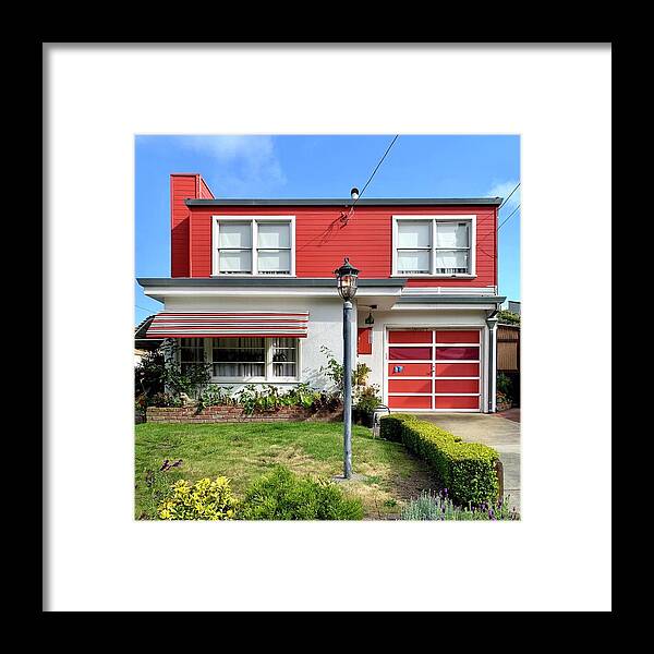  Framed Print featuring the photograph Red And White House #1 by Julie Gebhardt
