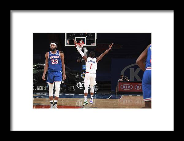 Nba Pro Basketball Framed Print featuring the photograph Reggie Jackson by Nathaniel S. Butler